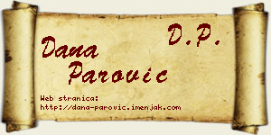 Dana Parović vizit kartica
